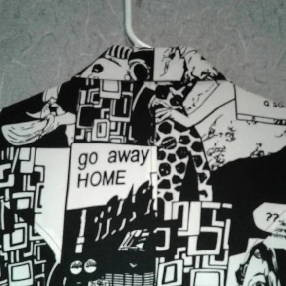 Women's Black & White Cartoon Print  Blazer by Linea Domani Size 4 - Picture 12 of 16